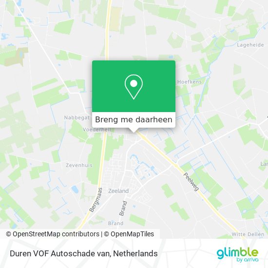 Duren VOF Autoschade van kaart