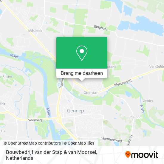 Bouwbedrijf van der Stap & van Moorsel kaart