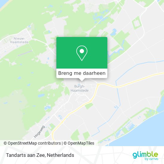 Tandarts aan Zee kaart