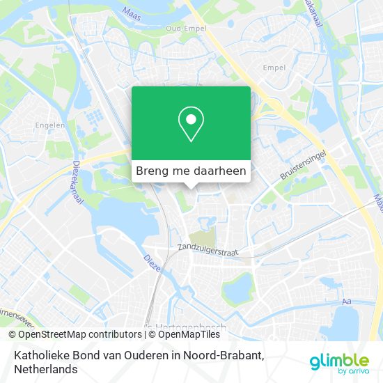 Katholieke Bond van Ouderen in Noord-Brabant kaart