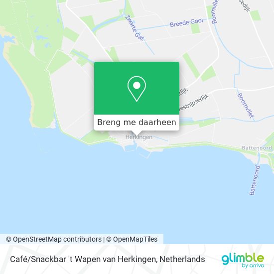 Café / Snackbar 't Wapen van Herkingen kaart