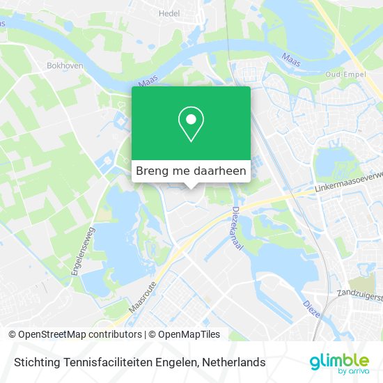 Stichting Tennisfaciliteiten Engelen kaart