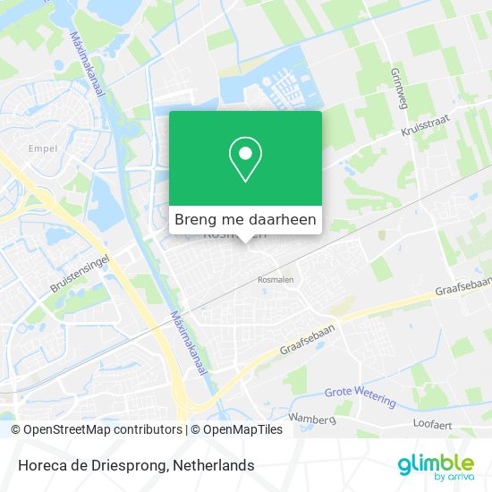 Horeca de Driesprong kaart