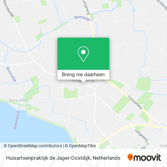 Huisartsenpraktijk de Jager-Oostdijk kaart