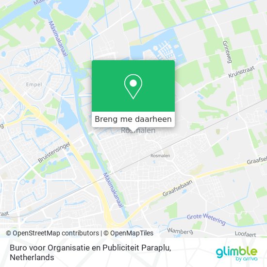 Buro voor Organisatie en Publiciteit Paraplu kaart