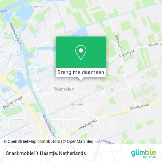 Snackmobiel 't Haantje kaart