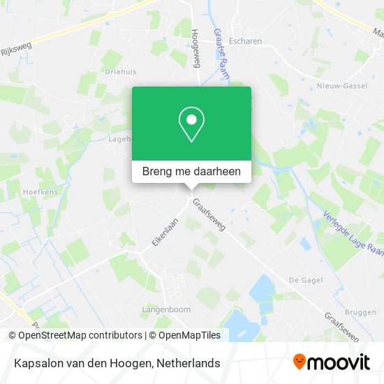 Kapsalon van den Hoogen kaart