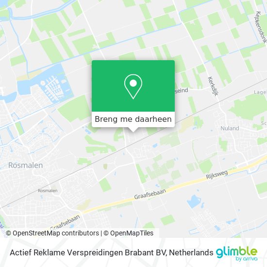 Actief Reklame Verspreidingen Brabant BV kaart
