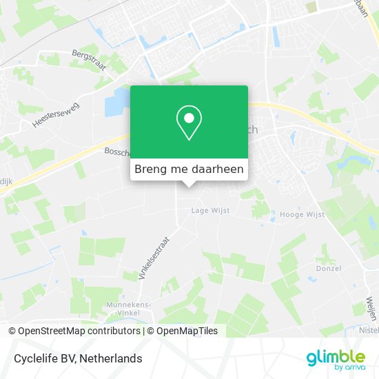 Cyclelife BV kaart