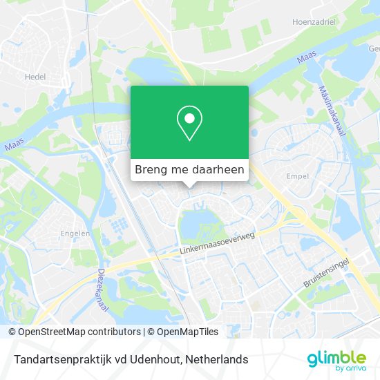 Tandartsenpraktijk vd Udenhout kaart