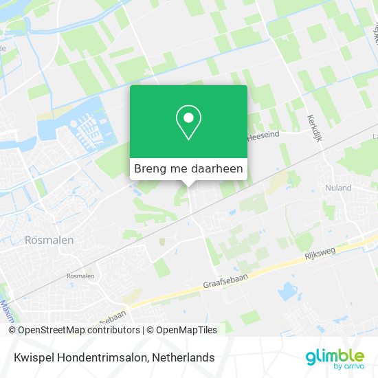 Kwispel Hondentrimsalon kaart