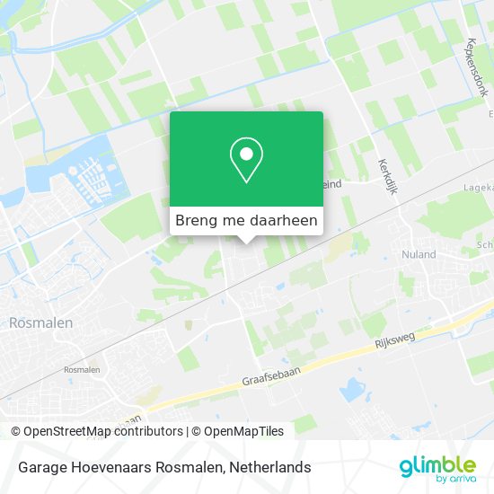 Garage Hoevenaars Rosmalen kaart