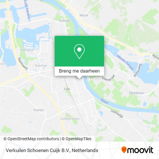 Verkuilen Schoenen Cuijk B.V. kaart