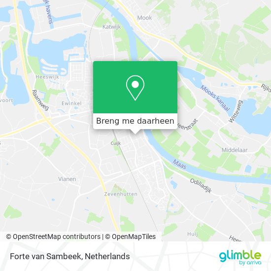 Forte van Sambeek kaart