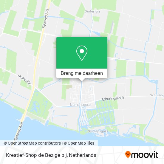 Kreatief-Shop de Bezige bij kaart