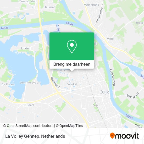 La Volley Gennep kaart