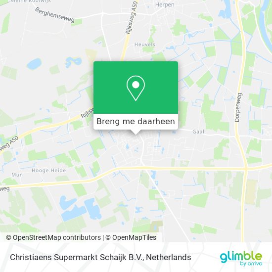 Christiaens Supermarkt Schaijk B.V. kaart