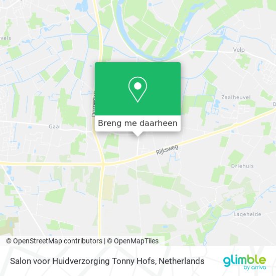 Salon voor Huidverzorging Tonny Hofs kaart