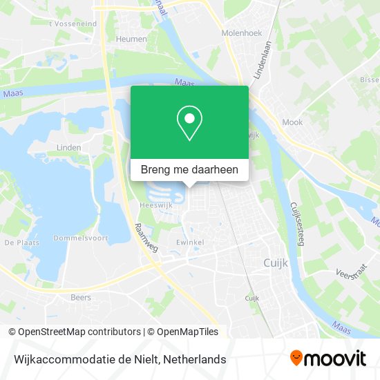 Wijkaccommodatie de Nielt kaart