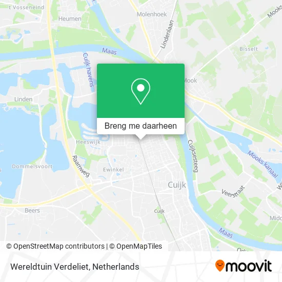Wereldtuin Verdeliet kaart