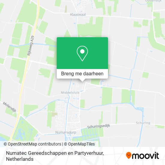 Numatec Gereedschappen en Partyverhuur kaart
