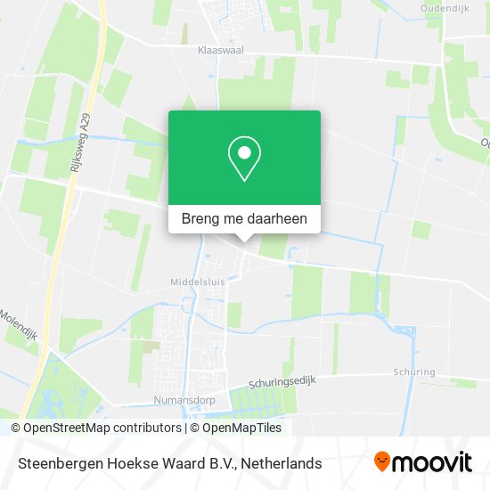 Steenbergen Hoekse Waard B.V. kaart