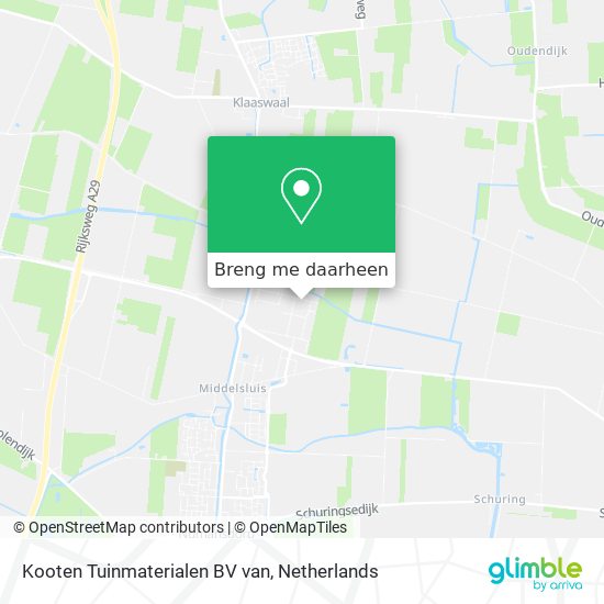 Kooten Tuinmaterialen BV van kaart