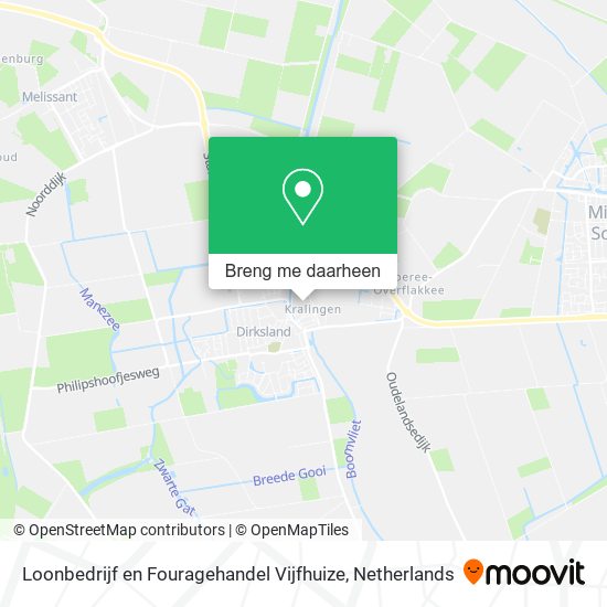 Loonbedrijf en Fouragehandel Vijfhuize kaart