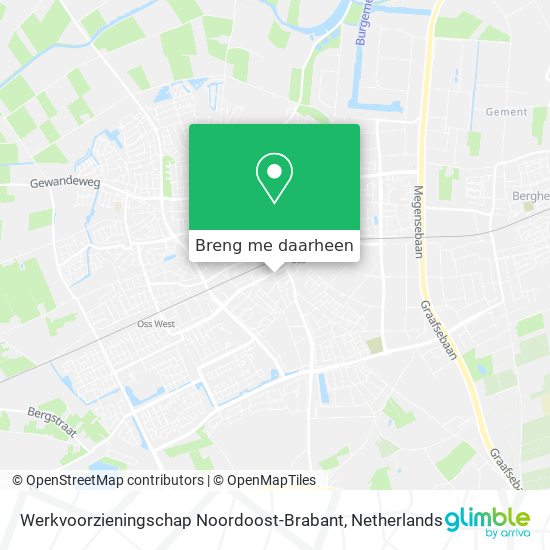 Werkvoorzieningschap Noordoost-Brabant kaart