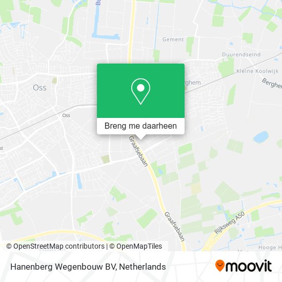 Hanenberg Wegenbouw BV kaart