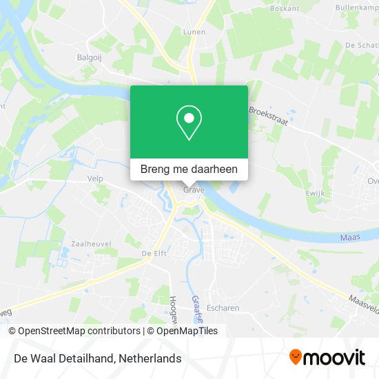 De Waal Detailhand kaart