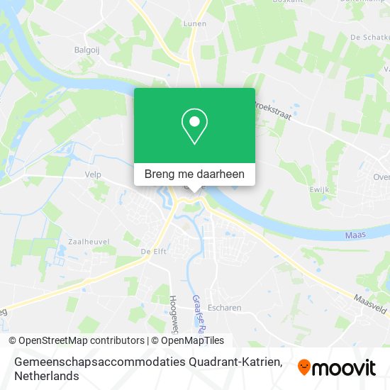 Gemeenschapsaccommodaties Quadrant-Katrien kaart