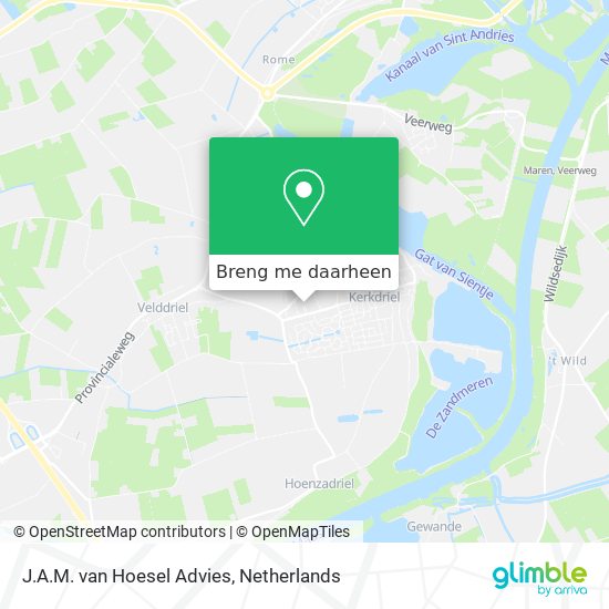 J.A.M. van Hoesel Advies kaart