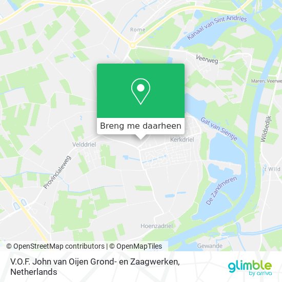 V.O.F. John van Oijen Grond- en Zaagwerken kaart