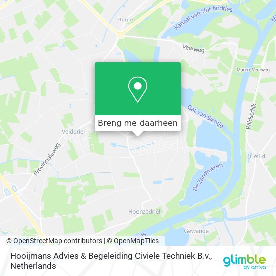 Hooijmans Advies & Begeleiding Civiele Techniek B.v. kaart