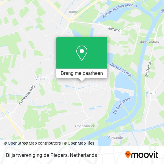 Biljartvereniging de Piepers kaart