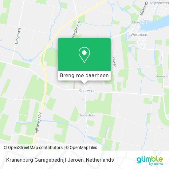 Kranenburg Garagebedrijf Jeroen kaart