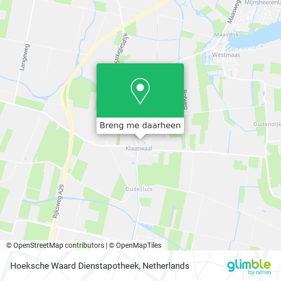 Hoeksche Waard Dienstapotheek kaart