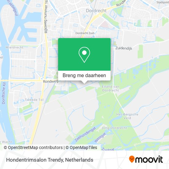 Hondentrimsalon Trendy kaart