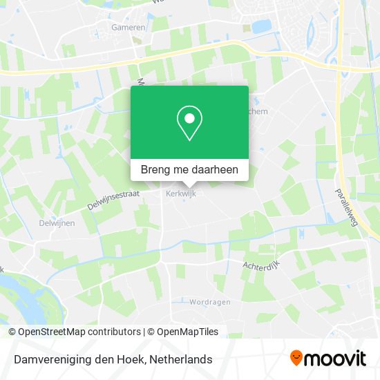 Damvereniging den Hoek kaart