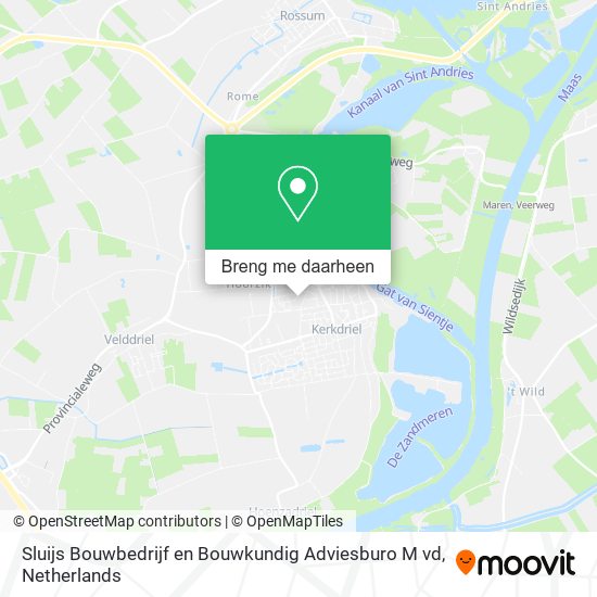 Sluijs Bouwbedrijf en Bouwkundig Adviesburo M vd kaart