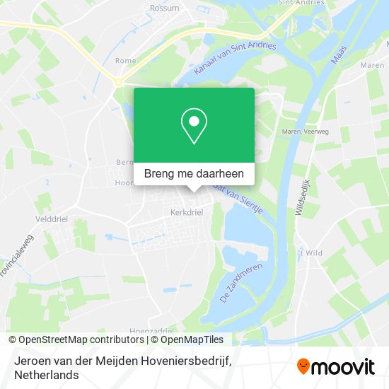 Jeroen van der Meijden Hoveniersbedrijf kaart
