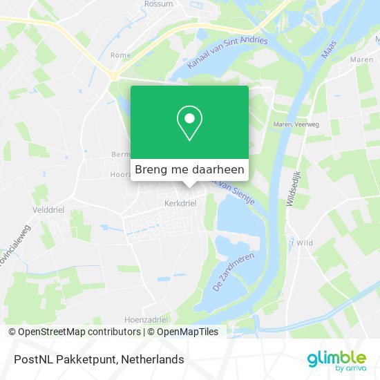 PostNL Pakketpunt kaart