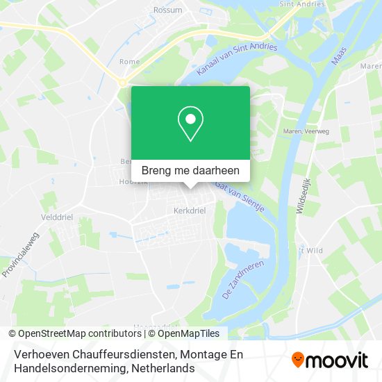 Verhoeven Chauffeursdiensten, Montage En Handelsonderneming kaart