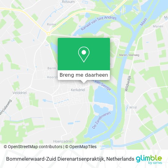 Bommelerwaard-Zuid Dierenartsenpraktijk kaart