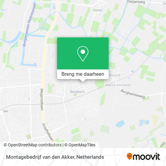Montagebedrijf van den Akker kaart