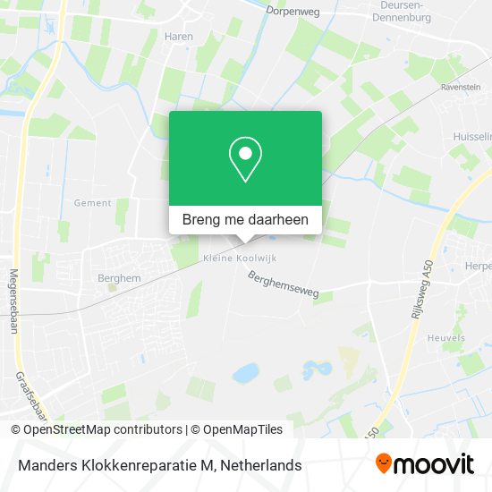 Manders Klokkenreparatie M kaart