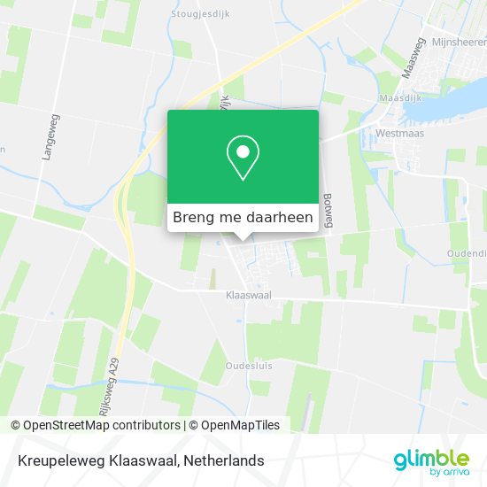 Kreupeleweg Klaaswaal kaart