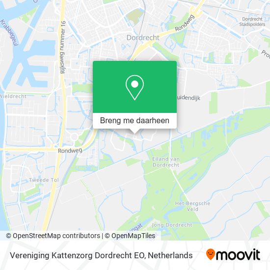 Vereniging Kattenzorg Dordrecht EO kaart