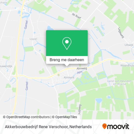 Akkerbouwbedrijf Rene Verschoor kaart